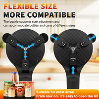 Ouvre-bocal électrique avec technologie Power-Clamp 2-en-1, ouvre-bouteille automatique rechargeable, utilisation mains libres facile, modèle HY133