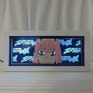 Không Hai 3D Laser Giấy Thủ Công Hình Chữ Nhật Anime Waifu Lightbox Cho Phòng Ngủ Trang Trí Nội Thất Quà Tặng Cho Cô Gái Trung Cảm Hứng Cảm Hứng Yêu Franxx - Product Image 2