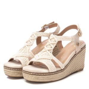 Sandalias de cuña Xti para mujer, color beige, tacón de 8 cm, talla 37, plataforma con correa trenzada - Product Image 4