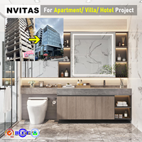 Meubles de salle de bain NVITAS modernes, écologiques, résistants à l'eau, en MDF, pour chambre, hôtel, appartement, villa, projet