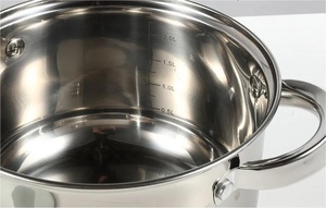 Casserole à manche creux <span class=keywords><strong>en</strong></span> acier inoxydable Offre Spéciale <span class=keywords><strong>en</strong></span> usine avec couvercle <span class=keywords><strong>en</strong></span> <span class=keywords><strong>verre</strong></span> adaptée à tous les poêles - Product Image 6