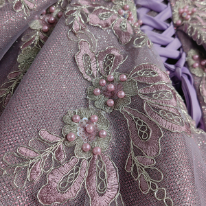 Robes de soirée longues en organza à épaules dénudées avec volants pour femmes Jancember 1105-1 - Product Image 2