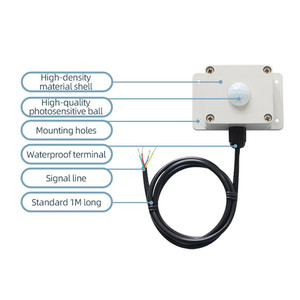 Taidacent PLC RS485 Modbus RTU 0-5V <span class=keywords><strong>4</strong></span>-20MA Analog <span class=keywords><strong>I2C</strong></span> BH1750 ışık yoğunluğu veri Logger sensör verici için tarım - Product Image 4