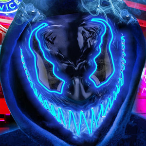 Halloween Poppy Playtime Funny Horror Glow Cool Entertainment incandescente LED Neon Light Role Playing <span class=keywords><strong>Terror</strong></span> Glowing Party Mask - Product Image 3