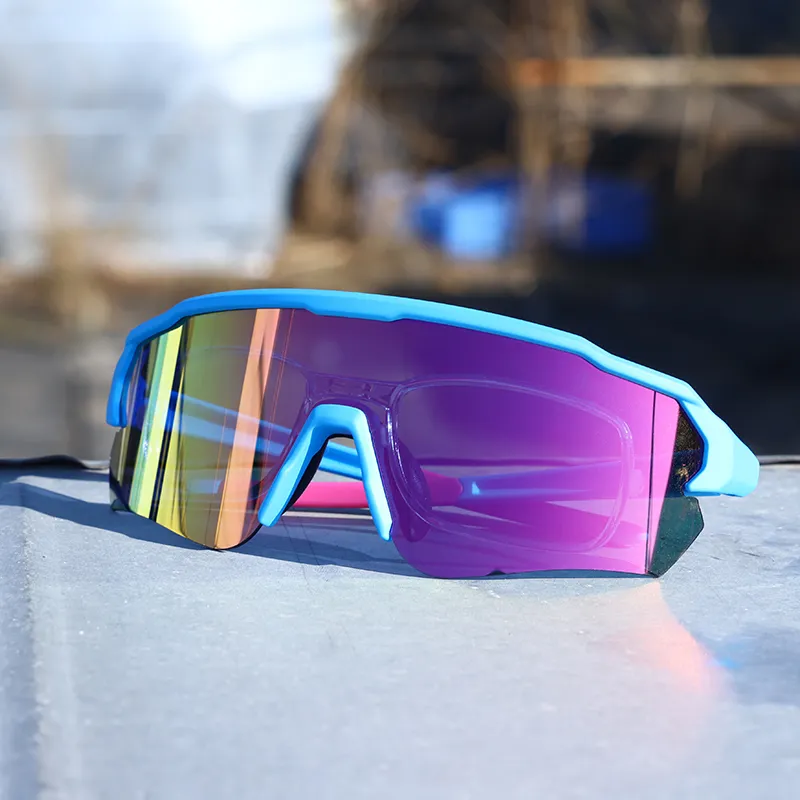 HUBO 510 태양 안경 스포츠 자전거 안경 교환 렌즈 디자인 사용자 정의 로고 사이클링 선글라스 편광