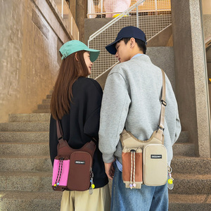 Sac bandoulière pour femme, carré vertical, 7 pouces, léger, style décontracté quotidien, color block - Product Image 1