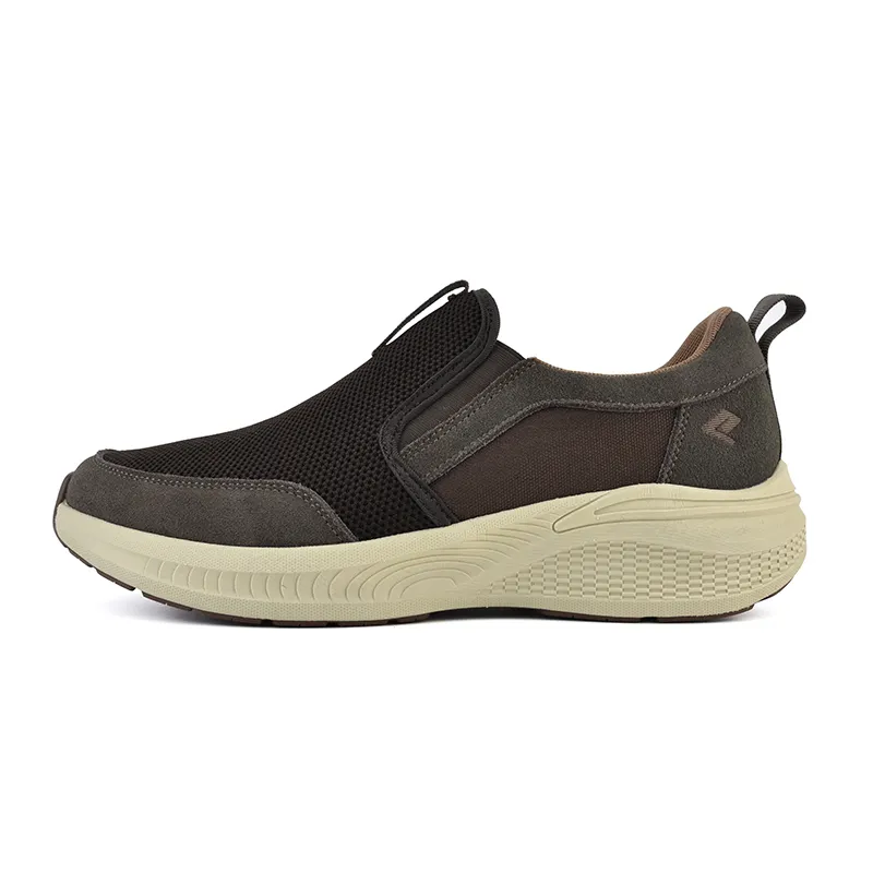 Scarpe sportive da uomo QILOO Slip on foderate Casual per primavera ed estate, Sneakers rotonde in gomma traspirante in Mesh MD, bianche da uomo