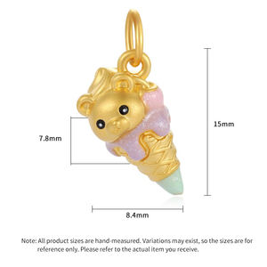 Lindo cono colgante esmalte artesanal nuevo diseño estilo dulce accesorios de joyería de oro para uso diario o como una declaración de moda - Product Image 3