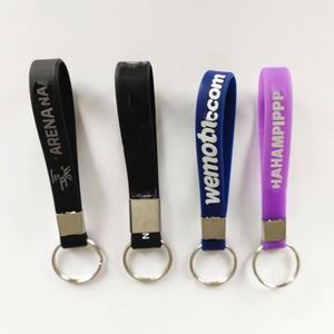 No Minimum Custom OEM High Quality Cheapest Price Rubber Key Buckle Silicone Keychain - Product Image 1