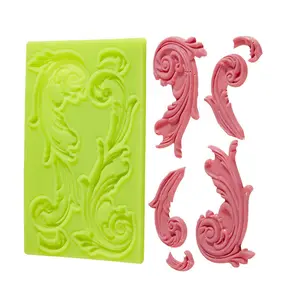 Hot Sale Custom European Flower shape fondant cake silicone mold cake decoration