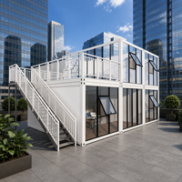 Boxspace Bureau Modulaire Pliable et Démontable pour Appartement et Salon, Design Ferme, Bâtiment Préfabriqué