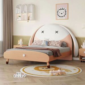 Cama Infantil de Madera con Diseño de Conejo de Orejas Caídas, Moderna, Cómoda, Tamaño Completo, Linda Cama para Niños Pequeños, Adolescentes y Bebés - Product Image 2
