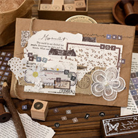 Lot de 4 autocollants de la série Personnages, décorations DIY rétro, basiques et polyvalentes pour Bullet Journals