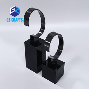 Đồng hồ cửa hàng bán lẻ Đen <span class=keywords><strong>Acrylic</strong></span> đồng hồ hiển thị đứng 3 kích cỡ <span class=keywords><strong>Acrylic</strong></span> đồng hồ hiển thị khối với c-clip - Product Image 6