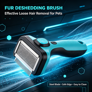 Pet Shedding <b>Brush</b> <b>Self</b> <b>Cleaning</b> Grooming Comb For Removing Loose Dog And Cat <b>Hair</b> - Product Image 1