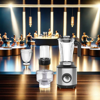 Happy Partner Mélangeur électrique multifonctionnel Broyeur Smoothies Jus Ingrédients Mélangeur domestique efficace Récipient en plastique