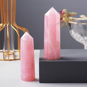 Wholesale Natural <b>Crystal</b> Rose Quartz <b>Tower</b> Eco-Friendly Healing Carved Crafts Fengshui Gemstone Room Gift - Product Image 2