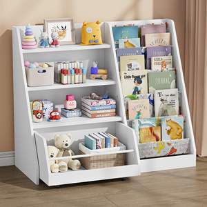 Estantería portátil moderna para niños y Banco organizador de almacenamiento de juguetes para muebles del hogar y lectura - Product Image 6