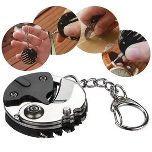 Porte-clés tournevis multifonctionnel, outil EDC extérieur, couteau pliant hexagonal de poche, mini Coltello Gear Pee - Product Image 1
