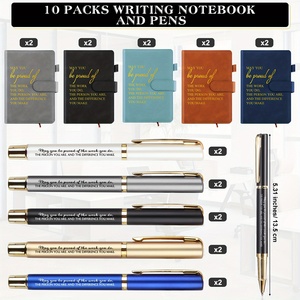 สมุดบันทึกหนัง A5ที่มีปากกาอาสาสมัคร20ชิ้นสร้างแรงบันดาลใจจำนวนมากพร้อมปากกาสำหรับที่ปรึกษาพนักงานเพื่อนร่วมงาน100th วัน - Product Image 5