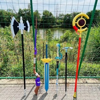 Tongkat Peraga Cosplay Anime Furina, Pedang Karet PU Besar, Alat Peraga Senjata Lembut, Mainan Pedang Kapak Feren Simmer