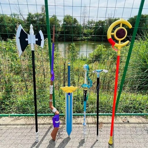 Épée et hache de cosplay en caoutchouc souple PU, grand modèle, inspirées de la baguette funéraire de Furina, accessoires <span class=keywords><strong>d</strong></span>'armes de jeu Feren Simmer - Product Image 2