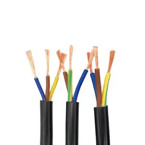 CCC sertifikalı RVV 2-3 çekirdek 0.5mm-0.75mm 300/300V PVC yalıtımlı esnek elektrik ev yapı kablosu