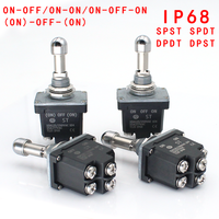 Interrupteur à bascule SPST DPST 15A 250VAC On-off/on-on/on-off-on 3 positions 6 broches, interrupteur momentané DPDT en bakélite, instruments IP68