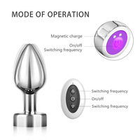 Plug anal en métal télécommandé avec fonction d'aspiration magnétique, accessoire féminin