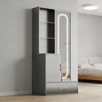 Miroir de coiffeuse LED en acier, style européen moderne, personnalisé, directement de l'usine, durable, écologique, pour chambre à coucher, hôtel, salle à manger