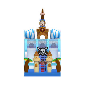 Toboggan gonflable à trois voies sur le thème des gorilles, respectueux de l'environnement, certifié CE, de qualité commerciale, aire de jeux jungle pour les événements d'enfants - Product Image 3