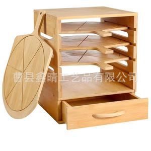 <b>Wooden</b> Pizza Peel Double Sided With Grooves For <b>Slicing</b> And Serving Pizza - Product Image 2