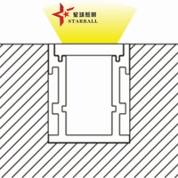 Profilé LED linéaire encastré en aluminium Série 6000, boîtier en aluminium anodisé pour sol/mur, IP20, 5000K/4100K/6000K, CRI 90 élevé