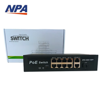 Commutateur PoE AI 11 ports 10/100 Mbps 2 Gigabit Uplink 1 SFP 6KV Protection contre la foudre Extension 250m 4 8 BT60W Caméra IP CCTV LAN Empilable