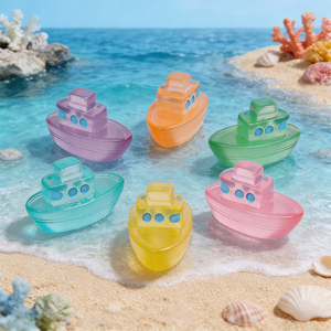 Figura de Barco Crucero de Doble Cubierta de Resina Luminosa de Jaspe Oceánico, Pintada a Mano, con Animales en 3D, Decoración de Boda Serena de Verano - Product Image 4