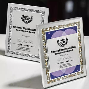 Noble Nouveau Design Personnalisé Haute Qualité Blanc Métal Moment Plaque Unique Personnalisé Bois Entreprise Employé Plaques <span class=keywords><strong>De</strong></span> Reconnaissance - Product Image 4