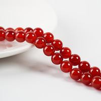 Grosir kualitas tinggi 2 3 5 5 6 8mm bulat batu permata merah batu akik batu turmalin manik-manik permata Natural Ruby Beads untuk membuat perhiasan