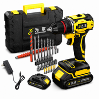 Kit de perceuse électrique sans fil professionnelle 21V Max, outil multifonctionnel avec coffret rigide pour réparation domestique