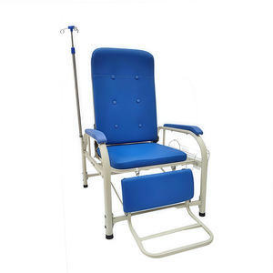 Silla de Infusión KS Individual Reclinable con Soporte para Piernas, Acero Inoxidable, Uso Hospitalario, Diseño Clínico - Product Image 2