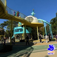 Équipement de parc pour enfants commercial personnalisé pour aire de jeux extérieure, avec passerelle, toboggan tubulaire en dôme, filet d'escalade en maille, mascotte extraterrestre, OEM