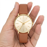 Montre-bracelet de luxe personnalisée OEM pour femme, en cuir, mouvement japonais, boîtier en alliage, étanche 3 ATM, vente en gros d'usine