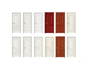 फ्रेंच लोकप्रिय बिक्री उच्च गुणवत्ता वाले आधुनिक लक्जरी समग्र बेडरूम अपार्टमेंट आग रेटेड सादे सफेद ठोस लकड़ी आंतरिक दरवाजा