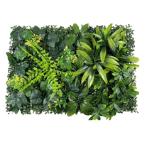 Mur végétal, décoration murale en herbe, panneau de plantes vertes artificielles, fleurs de pampa, mousse, herbe artificielle en plastique pour l'intérieur