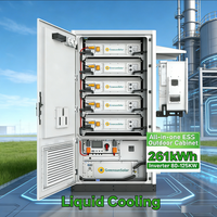 Onduleurs hybrides Solis 125 kW, batterie au lithium à refroidissement liquide de 261 kWh pour la sauvegarde de la batterie solaire C&I