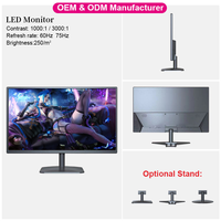 Moniteur de bureau LCD LED Rebekah à prix de gros, 19/20/21/22/23/24/27/32 pouces, 60Hz-280Hz, moniteur de jeu pour ordinateur PC, 900P/1080P
