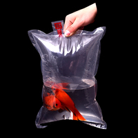 Sac à oxygène gonflable portable avec poignée de transport pour poissons d'aquarium vivants, sac en plastique transparent pour poissons de compagnie, livraison express