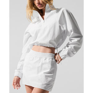 Chaqueta Deportiva Personalizada con Logotipo, <span class=keywords><strong>Anorak</strong></span> de Gimnasio 100% Nailon, Chaqueta Corta Ligera con Cierre de Cremallera para <span class=keywords><strong>Mujer</strong></span> - Product Image 6