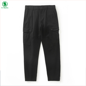 Pantaloni Casual dritti da uomo in tinta unita <span class=keywords><strong>con</strong></span> tasche larghe <span class=keywords><strong>con</strong></span> coulisse elasticizzati pantaloni Cargo Casual - Product Image 3