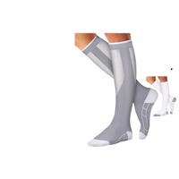 Chaussettes de compression graduée - Chaussettes élastiques longues pour mollets, idéales pour la course à pied et le fitness, pour une mise en forme des jambes