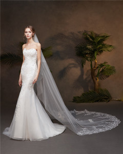 2021 nuovo abito da sposa a doppio strato con paillettes luccicante pizzo rosso diamante velo da sposa con pettine lungo - Product Image 5